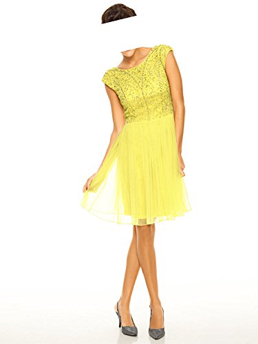 Ashley Brooke event Designer-Cocktailkleid gelb Größe 40 von Ashley Brooke event