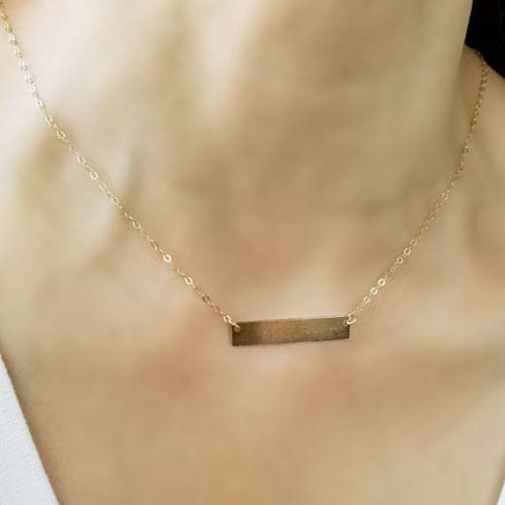 Einfach Jeden Tag Schickes Elegantes Modernes Design Gold Gefüllt Glatt Rechteck Bar Charm Kette Lagenlook Hals Spitze Perfekte Schmucksachegeschenk Einfach Jeden Tag Schickes Elegantes Modernes Design Gold Gefüllt Glatt Rechteck Bar Charm Kette Lagenlook Hals Spitze Perfekte Schmucksachegeschenk von AshleyKDesigns