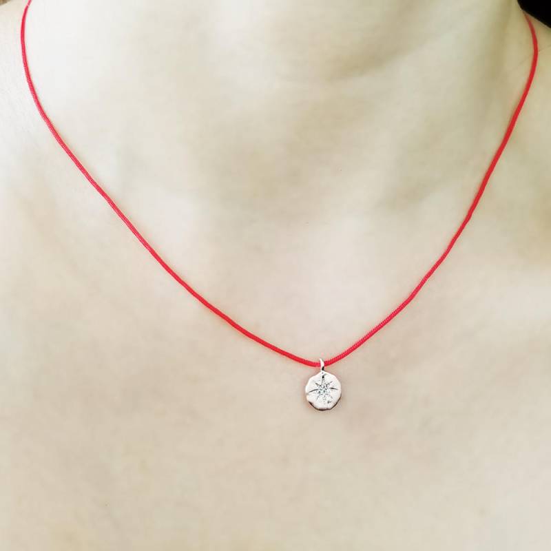 Einfach Schick Modernen Marine Rot Seide Nylon Schnur Silber Rose Gold Überzogene Sternenstaub Anhänger Schmucksachegeschenk Für Frauen Halsband von AshleyKDesigns