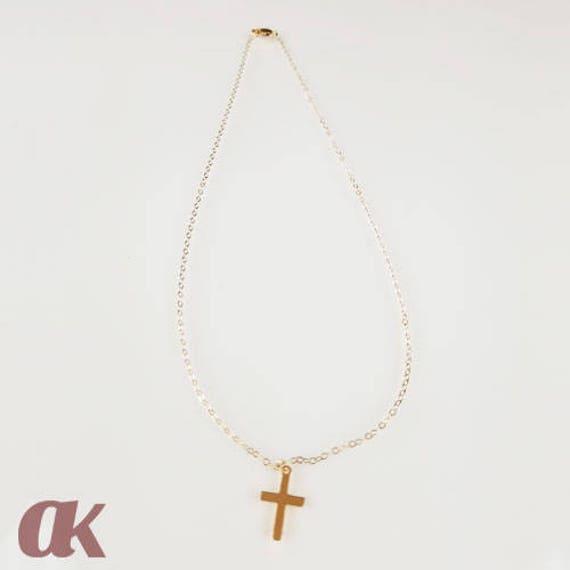 Kleine Zierliche Kreuz Charm Halskette Überlagert Anhänger Gold Gefüllt Moderne Elegante Schicke Minimal Minimalist Schmuck Kleine Zierliche Kreuz Charm Halskette Überlagert Anhänger Gold Gefüllt Moderne Elegante Schicke Minimal Minimalist Schmuck von AshleyKDesigns
