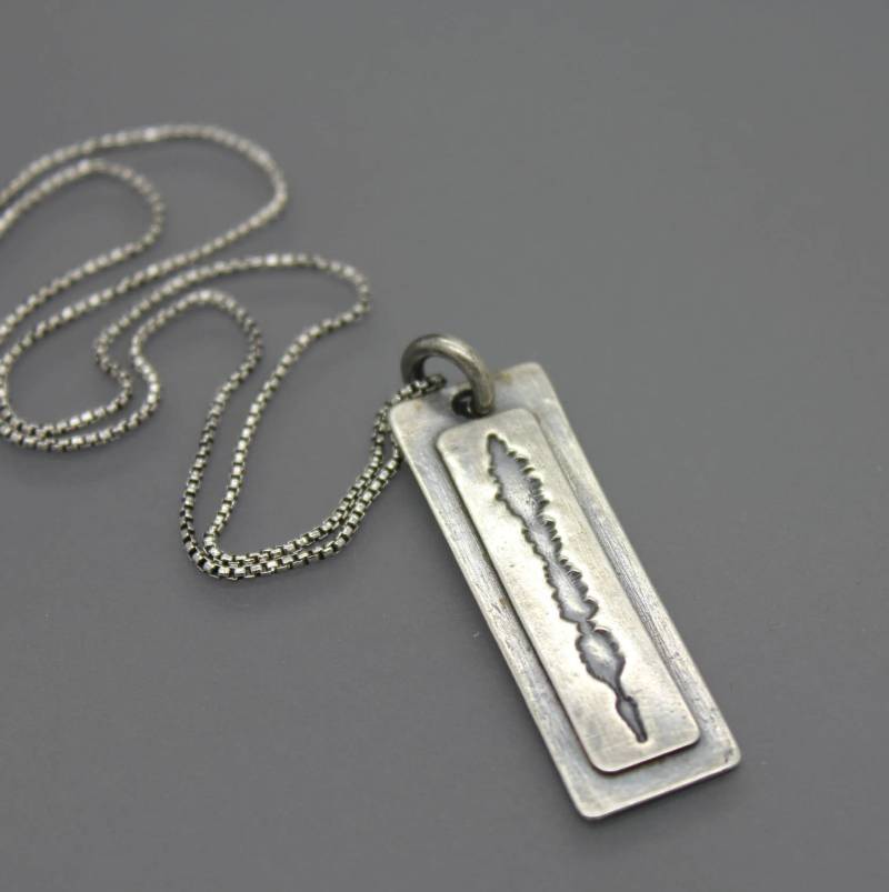 Benutzerdefinierte Sound Wave, Benutzerdefinierte Wave Schmuck, Soundwave Schallwelle Anhänger, Schallwellen, Memorial Kette von AshleyLozanoJewelry