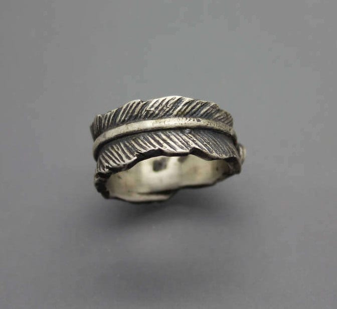 Feder Ring, Sterling Bestattungsring, Einäscherung Schmuck, Silber Bestattung Gedenkring, Gedenkschmuck, Ring Mit Asche von AshleyLozanoJewelry