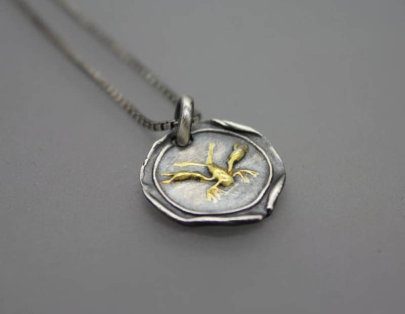 Langusten Halskette, Anhänger, Krebsen Schmuck, Krebse Gold Langusten, Silber Craw Fish Nola von AshleyLozanoJewelry