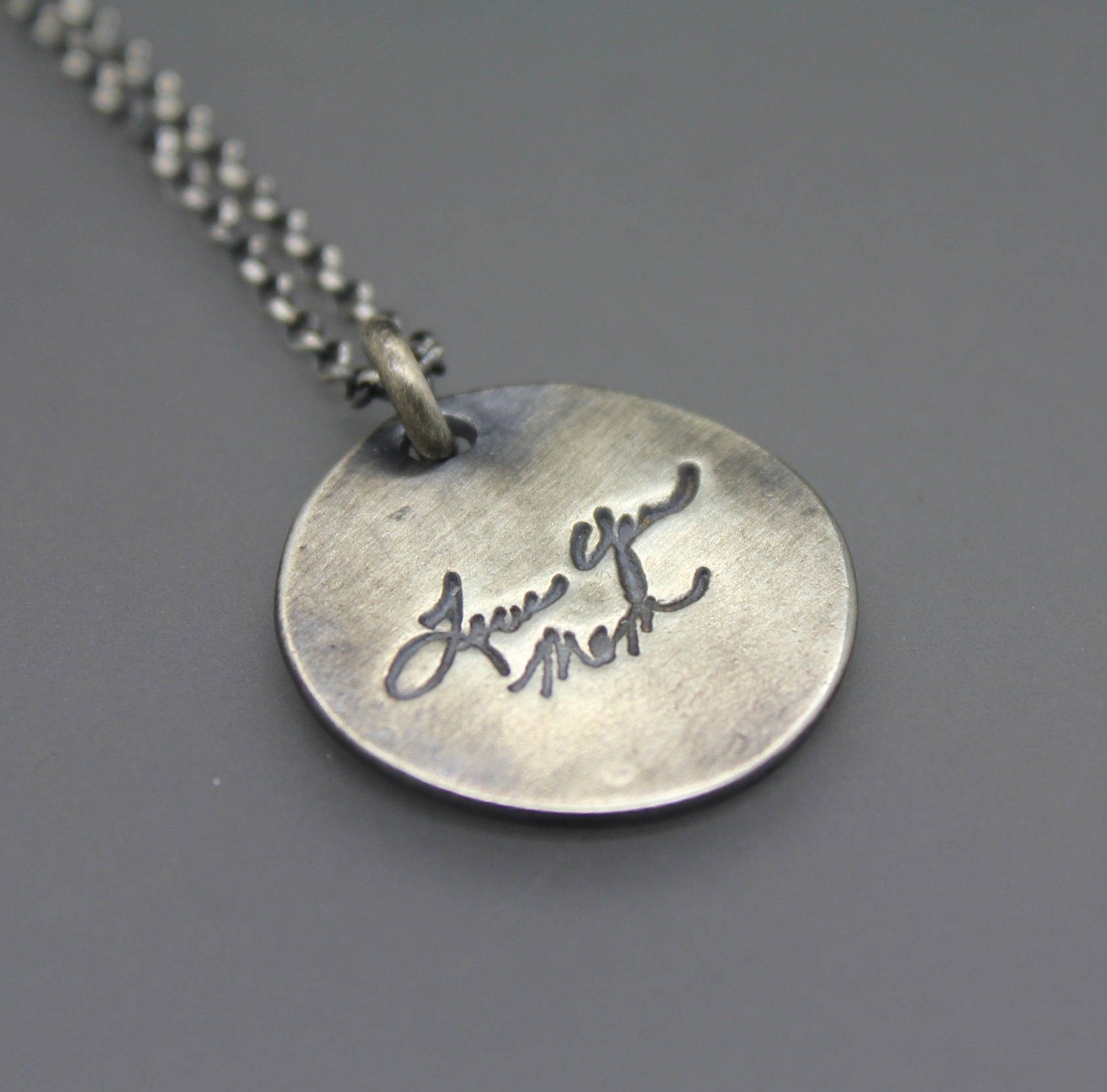 Signatur Anhänger, Anhänger Der Handschrift, Individuelle Einzelne Handschrift Schmuck, Memorial Erinnerung Silber von AshleyLozanoJewelry