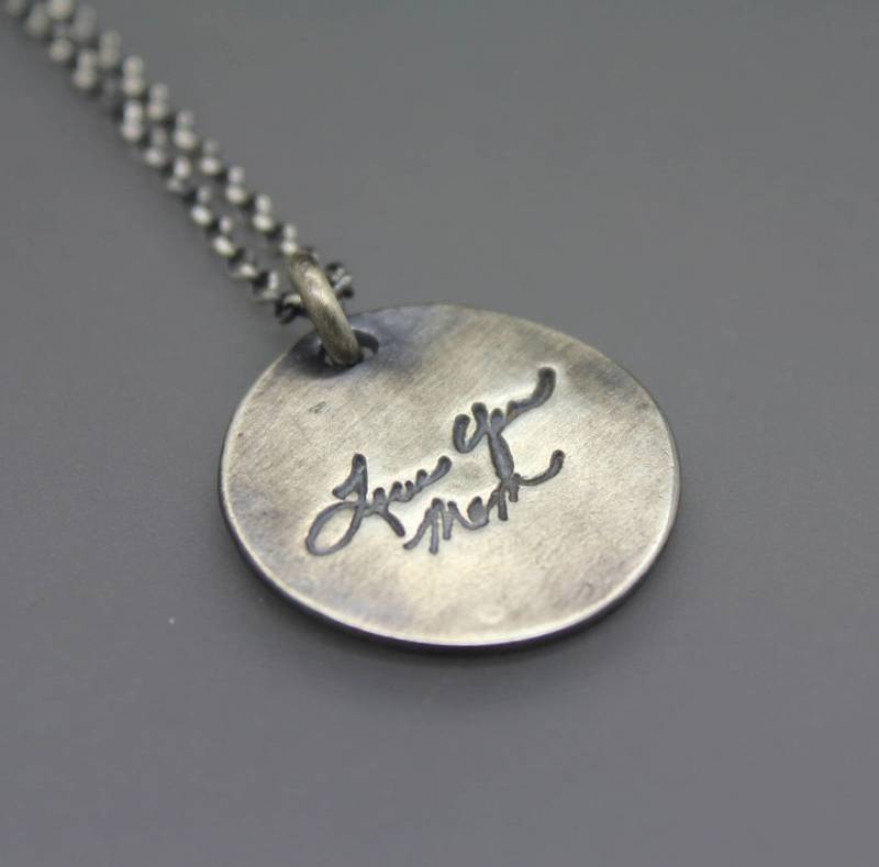 Signatur Anhänger, Anhänger Der Handschrift, Individuelle Einzelne Handschrift Schmuck, Memorial Erinnerung Silber von AshleyLozanoJewelry