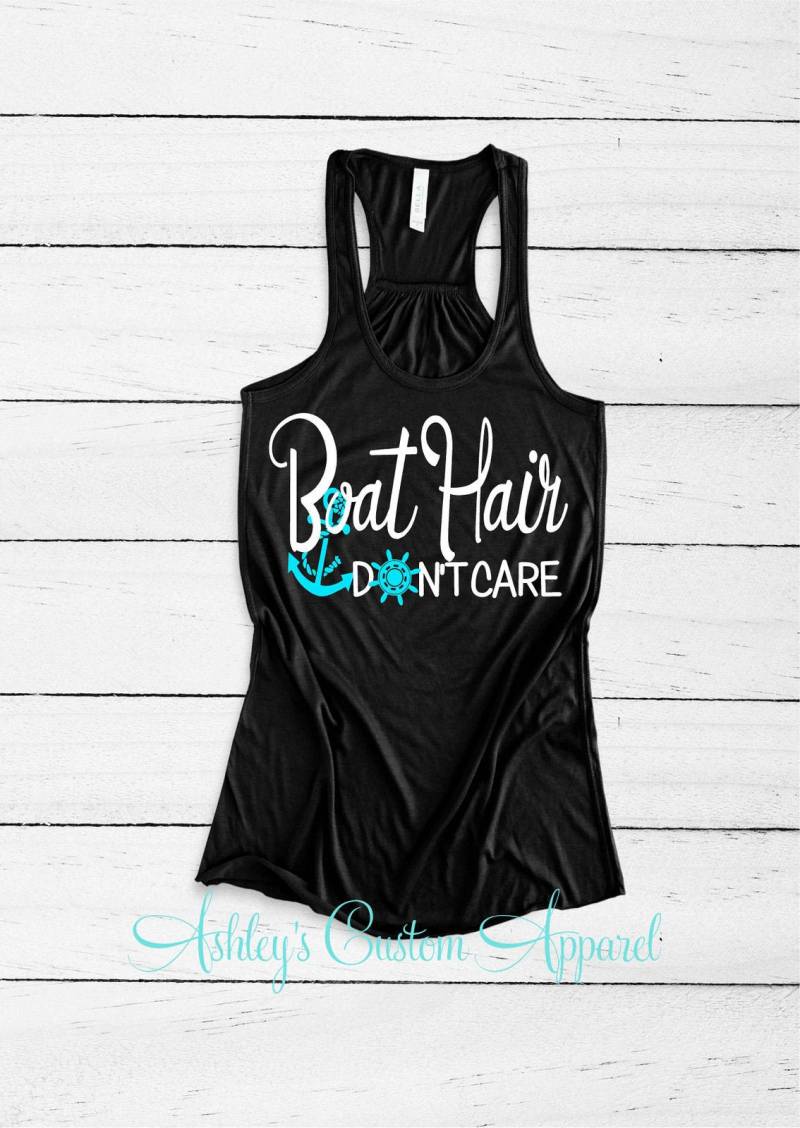 Bootshaar Nicht Pflegen. Bootfahren Tank. Sommer See Tank Top. Badeanzug-Abdeckung. Segeln Boot Shirt. Damen Bootshemden von AshleysCustomApparel