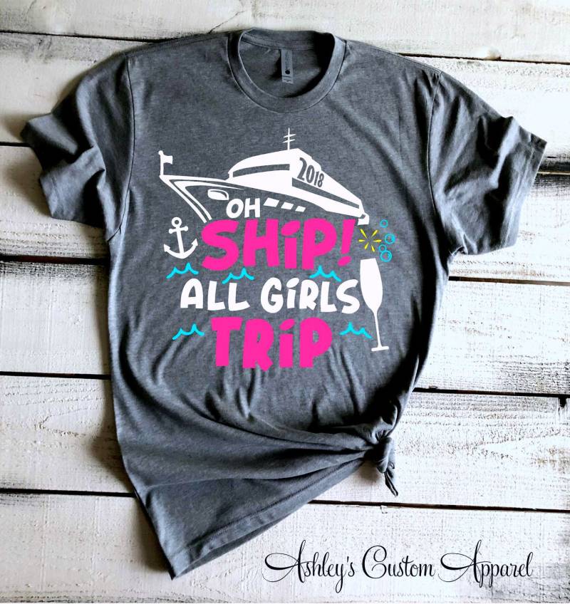 Cruise Shirts Ah Schiff Alle Mädchen Reise Familie Kreuzfahrt Benutzerdefinierte Boot T-Shirt Urlaub Tshirt Coverup von AshleysCustomApparel