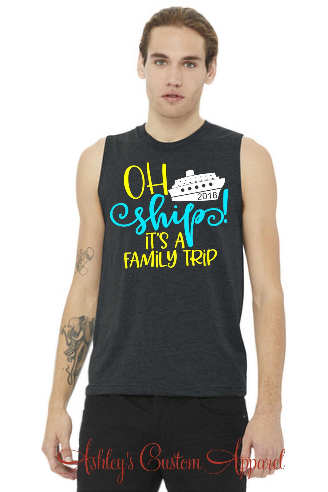 Cruise Shirts Familie Kreuzfahrt Shirt Ah Schiff, Es Ist Eine Familienreise Unisex Bella Muskel Tank Top Kreuzfahrtschiff Herren Custom von AshleysCustomApparel