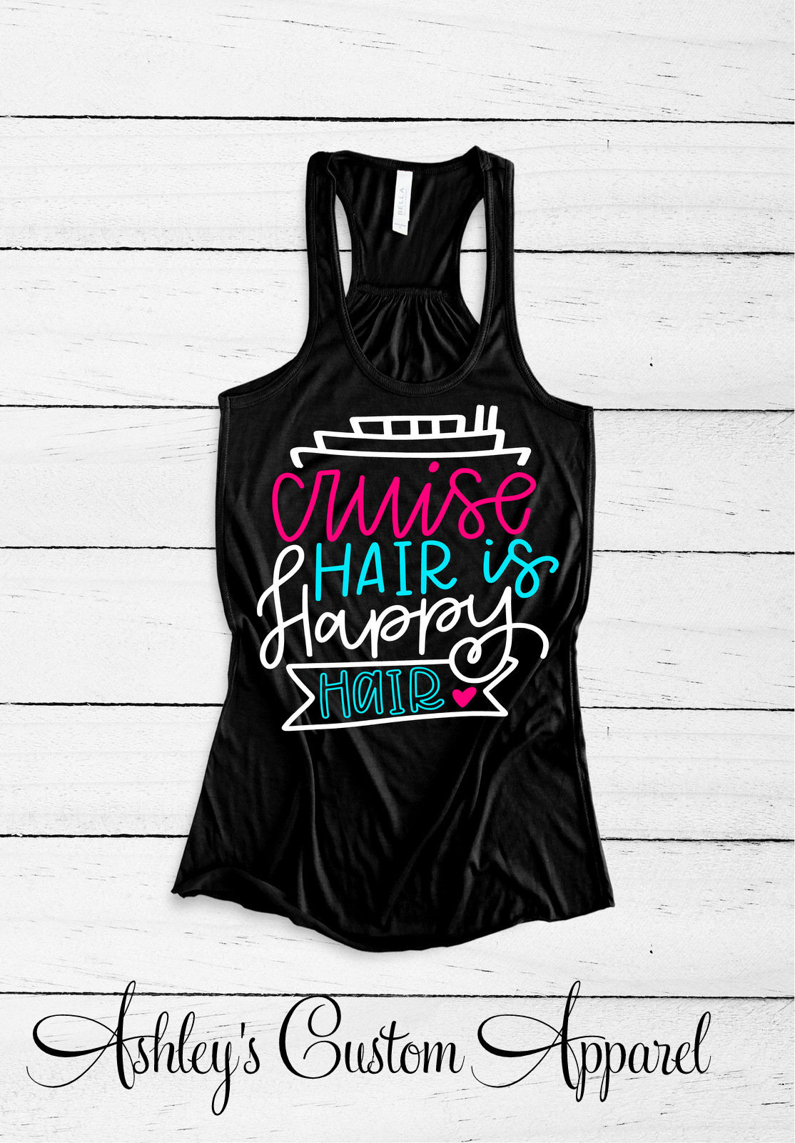 Cruise Shirts Hair Is Happy Cute Tank Tops Badeanzug Cover Up Boat T-Shirt Mädchen Reise Passende Custom von AshleysCustomApparel