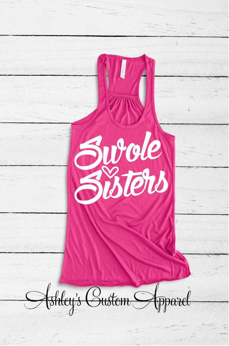 Damen Fitness Tank Swole Sisters Workout-Shirt - Passende Gym Tops von AshleysCustomApparel