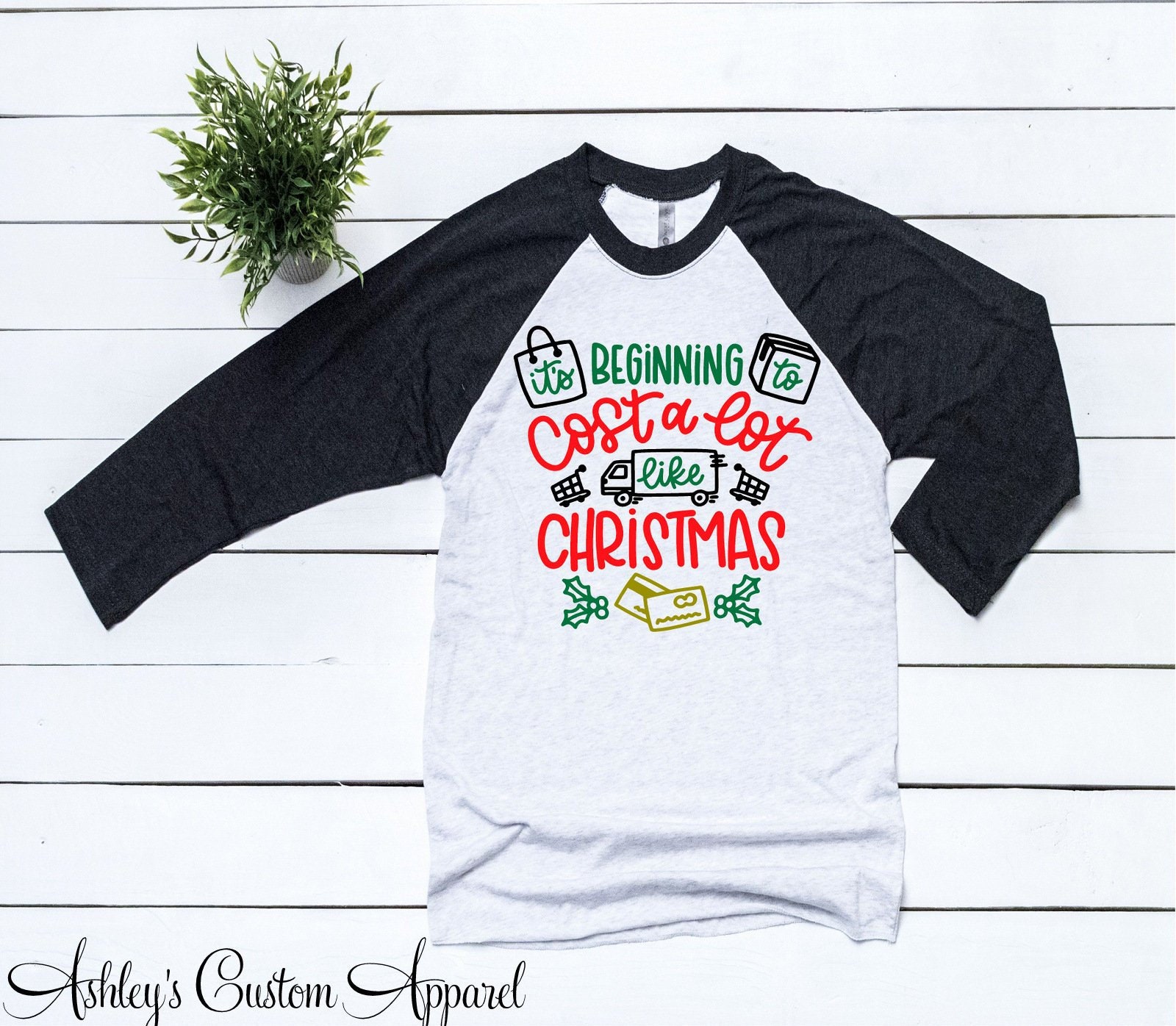 Damen-Weihnachts-Shirt, Der Anfang, Viel Wie Weihnachten Zu Kosten Lustiges Weihnachtsweihnachts-Einkaufs-T-Shirt von AshleysCustomApparel
