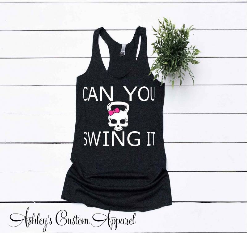 Damen Workout Shirt, Fitness Tank Tops, Kettlebell Tank, Geschenk Für Sie, Work Out Shirts, Inspiration, Motivation, Inspire von AshleysCustomApparel