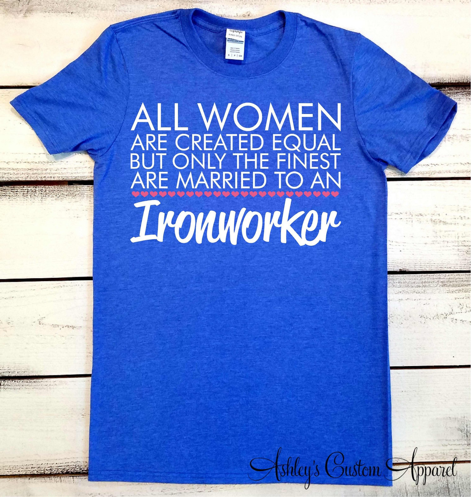 Eisenarbeiter Frau Shirt , Shirt, Verheiratet Mit Einem Eisenarbeiter, Eisen Frau, Hemden, Stahlwerkarbeiter, Eisenarbeitergewerkschaft von AshleysCustomApparel