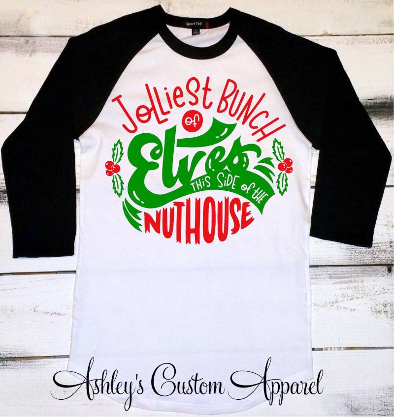 Familie Weihnachten Shirt Jollist Bunch Von Elfen Diese Seite Des Nuthouse Lustige Elf Shirts Urlaub T-Shirts Tshirt Frau von AshleysCustomApparel