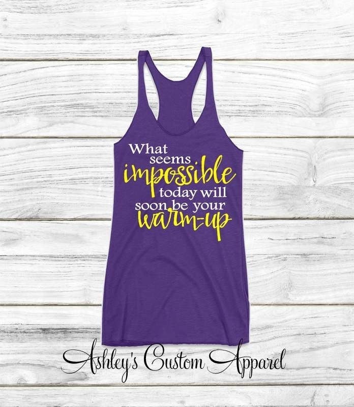 Fitness Tanktop, Damen Workout Inspirational Shirts, Niemals Aufgeben, Laufen Tank, Gym Shirt, Keine Ausreden, Geschenke von AshleysCustomApparel
