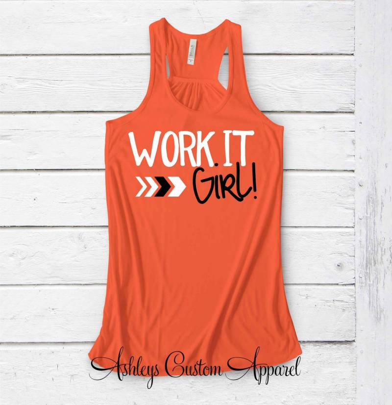 Frauen Workout Tanktop, Lustige Fitness Shirts, Work It Girl, Partner Shirt, Fitnessbekleidung, Süße Gym Zitate, Geschenke von AshleysCustomApparel