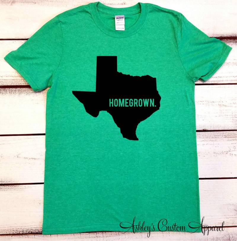 Hausgewachsenes Shirt, Texas-Shirt, Ich Liebe Texas-Hemd, Segne Ihr Herz, Texas-T-Shirt, Texas-Geschenke, Texas, Texas-Form, Texas-Mädchen von AshleysCustomApparel