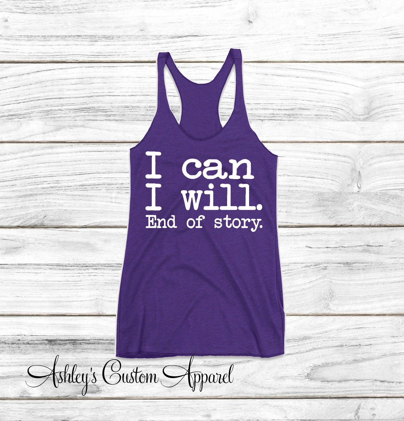 I Can Will Tank Top Fitness Motivation - Workout Zitate von AshleysCustomApparel