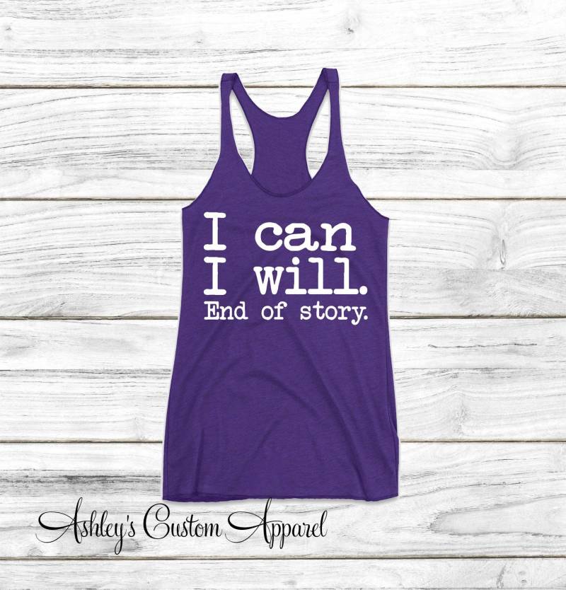 I Can Will Tank Top Fitness Motivation - Workout Zitate von AshleysCustomApparel