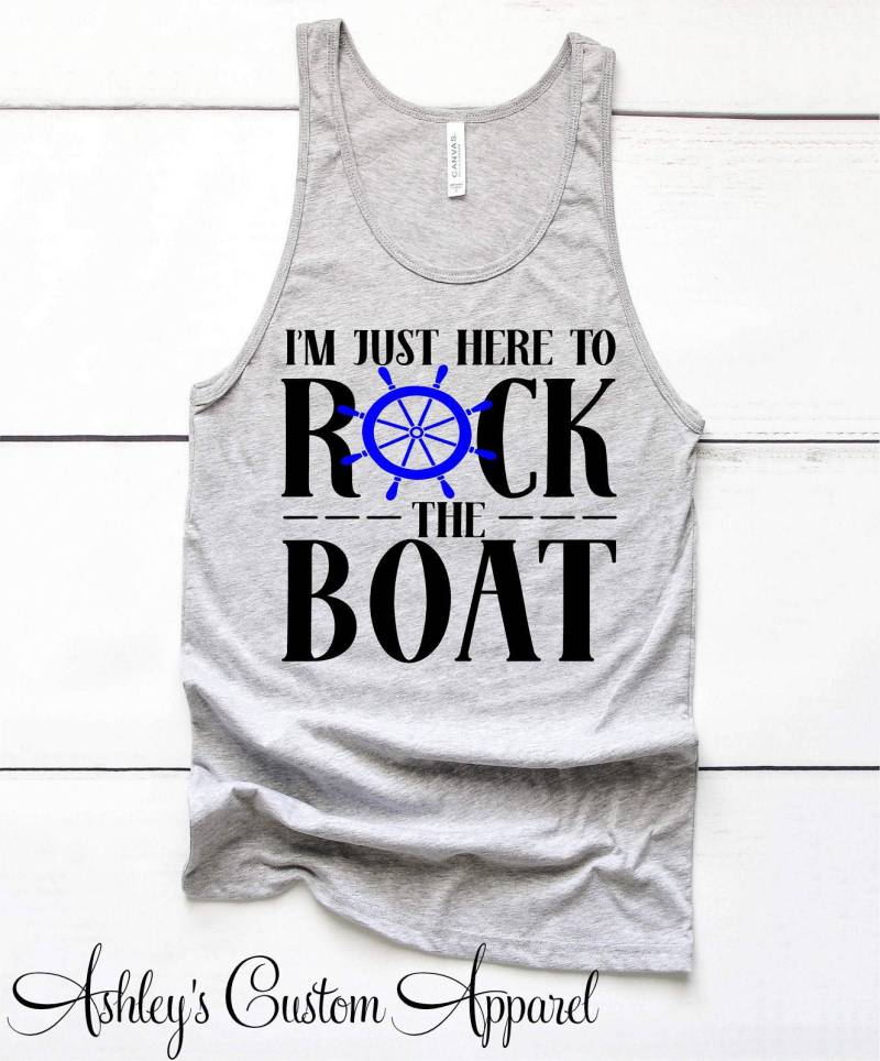 Kreuzfahrt-Hemd Lustige Kreuzfahrt-Hemden Ich Bin Nur Hier, Um Das Boot Zu Rocken von AshleysCustomApparel