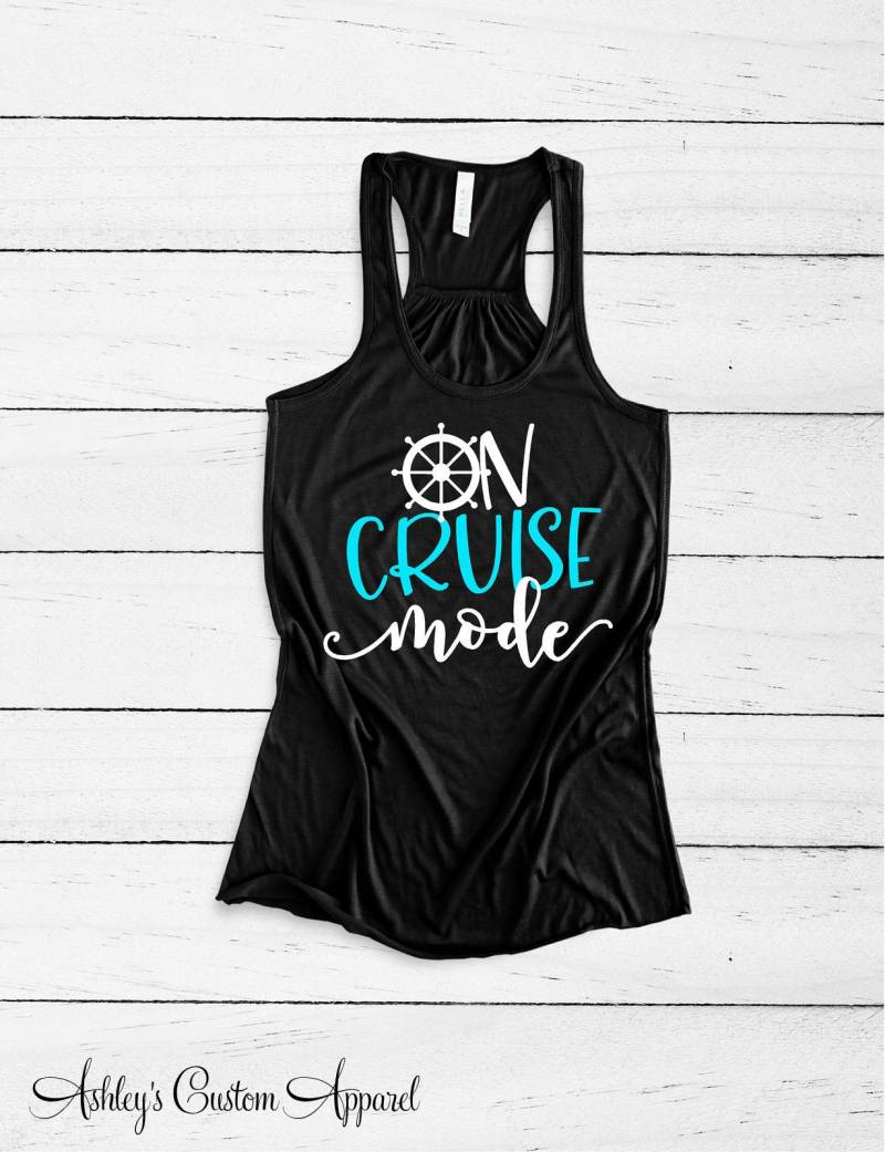 Kreuzfahrt-Shirts Auf Kreuzfahrt-Modus-Kreuzfahrt-Schiff-Tank-Tops-Mädchen-Kreuzfahrt-Hemden Kreuzfahrt-T-Shirts Urlaubs-Shirt Bootfahren-Hemden von AshleysCustomApparel