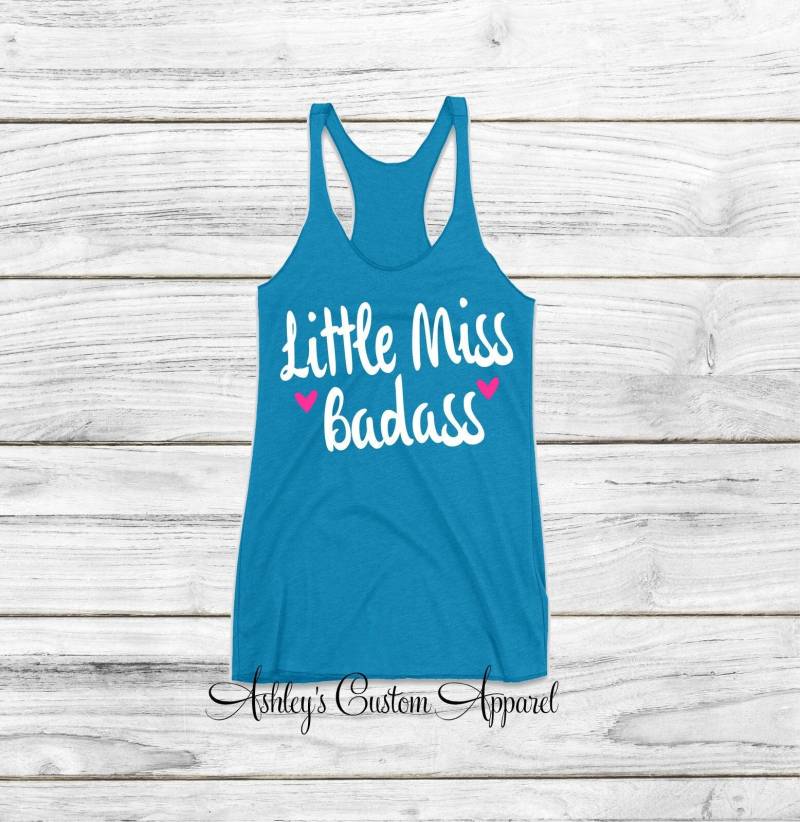 Little Miss Badass Tank Top Lustiges Trainings-Shirt, Fitness-studio-Motivation von AshleysCustomApparel