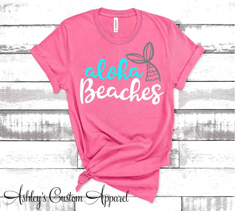 Lustige Strand-Shirts Aloha Strände Mädchen Reise Shirts Strand Urlaub T-Shirt Cruise Hola Swim Coverup Damen Sommer Custom von AshleysCustomApparel