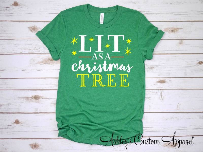 Lustiges Damen-Weihnachts-Shirt Beleuchtet Als Weihnachtsbaum-Weihnachtstrinken Erwachsene Stimmung Weihnachten Xmas Party-Shirt Frohe Heiligabend von AshleysCustomApparel
