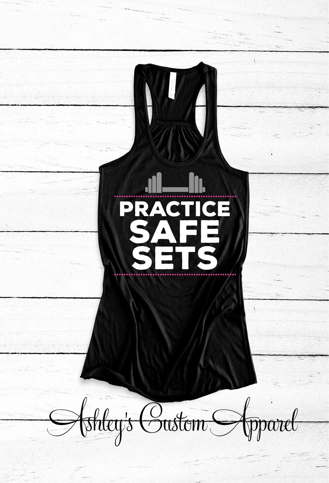 Lustiges Workout-Shirt Für Frauen, Gewichtheben, Tank-Top, Praxis, Sicher, Sets, Gym Humor, Fitnessstudio Shirts, Die Tanks Mädchen Heben, Fitness von AshleysCustomApparel