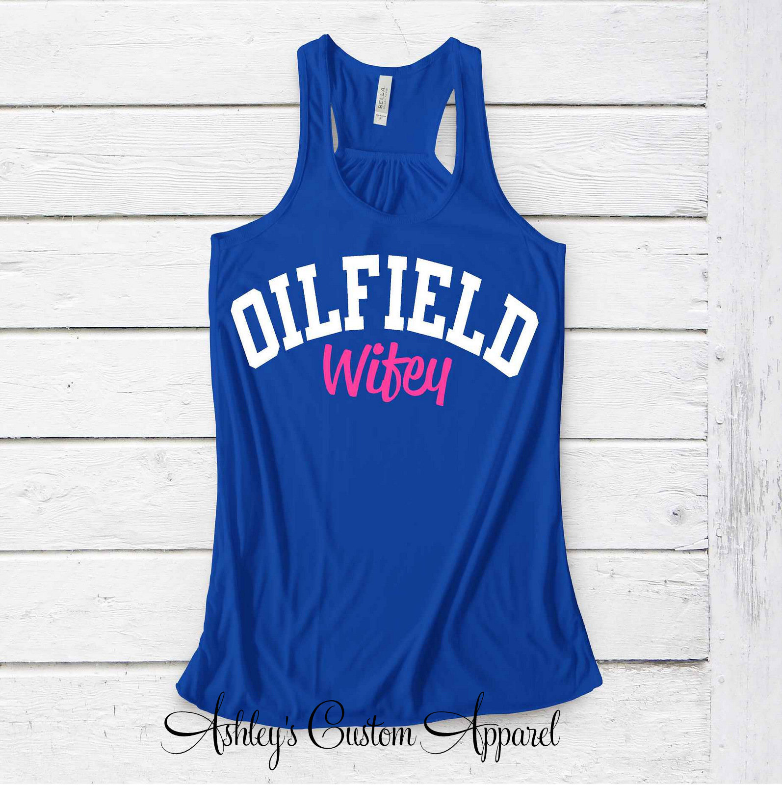 Ölfeld Frau Shirt Ich Liebe Mein Mann Geschenke T-Shirt Öl Und Gas Familie Roughneck Wifey Patch Shirts von AshleysCustomApparel