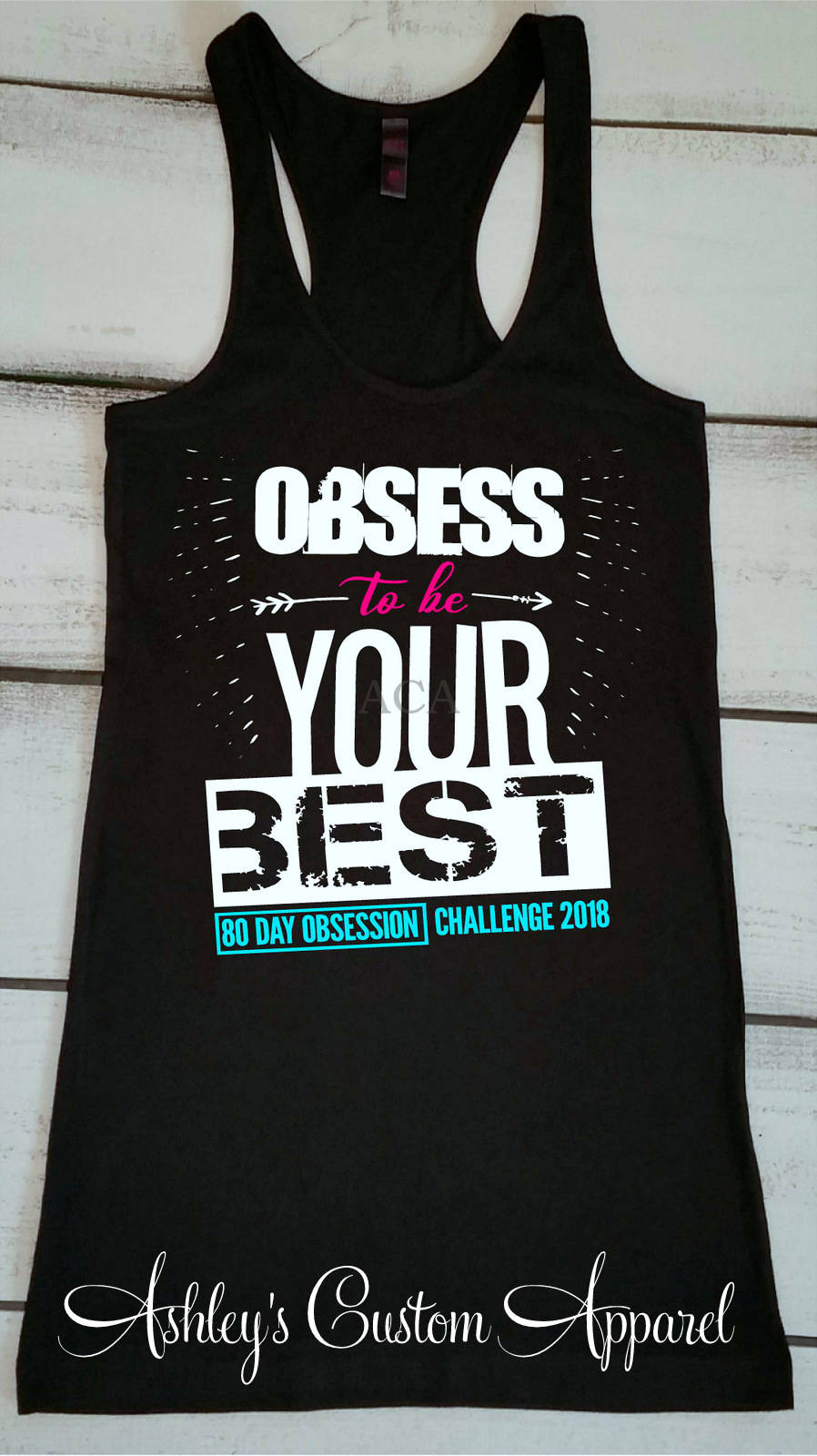 Obsess To Be Your Best, Damen-Fitnessbekleidung, Workout-Tanktops, Inspirierende Shirts, Motivierende Fitness, Fitness-Shirts von AshleysCustomApparel