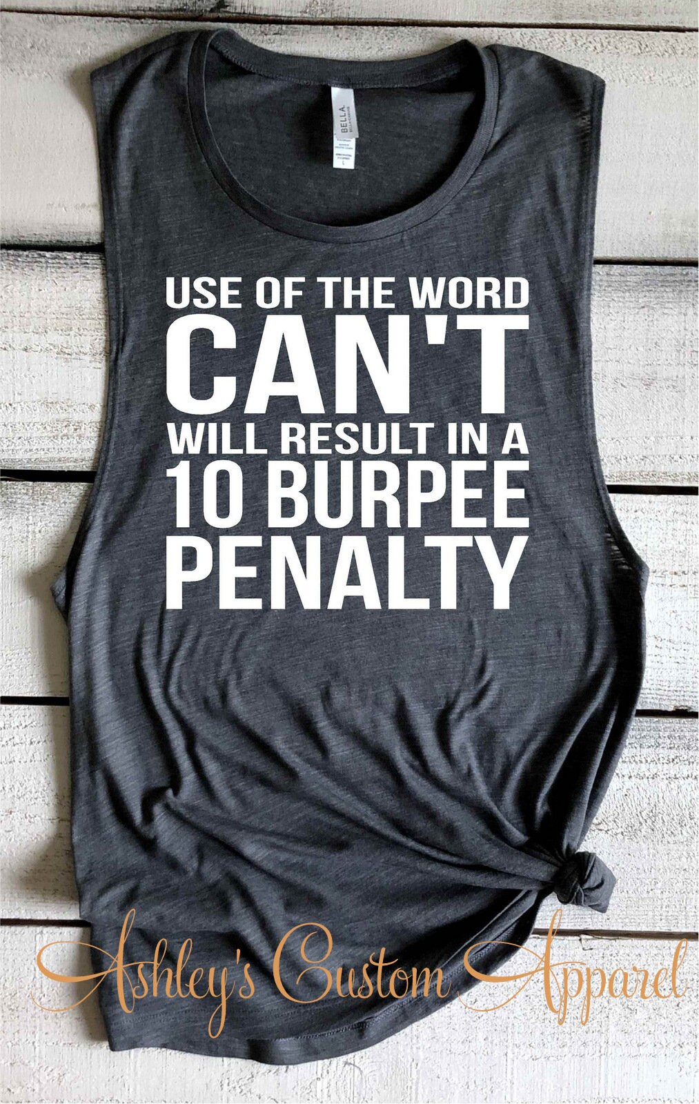 Personal Trainer Tank Fitness Motivation Workout Inspirational Burpees Lustiges Benutzerdefinierte Damen Gym Muskel von AshleysCustomApparel