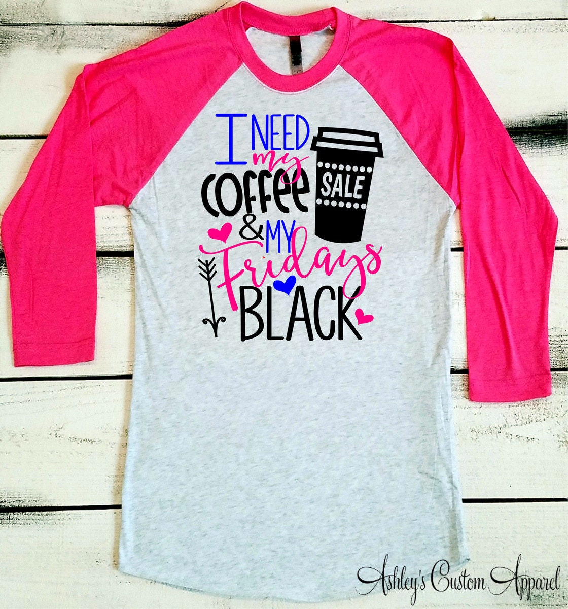 Schwarzer Freitag Verkauf, Shirts, Team, Einkaufen, Kaffee Und Weihnachtseinkäufe, Frauen Raglan von AshleysCustomApparel