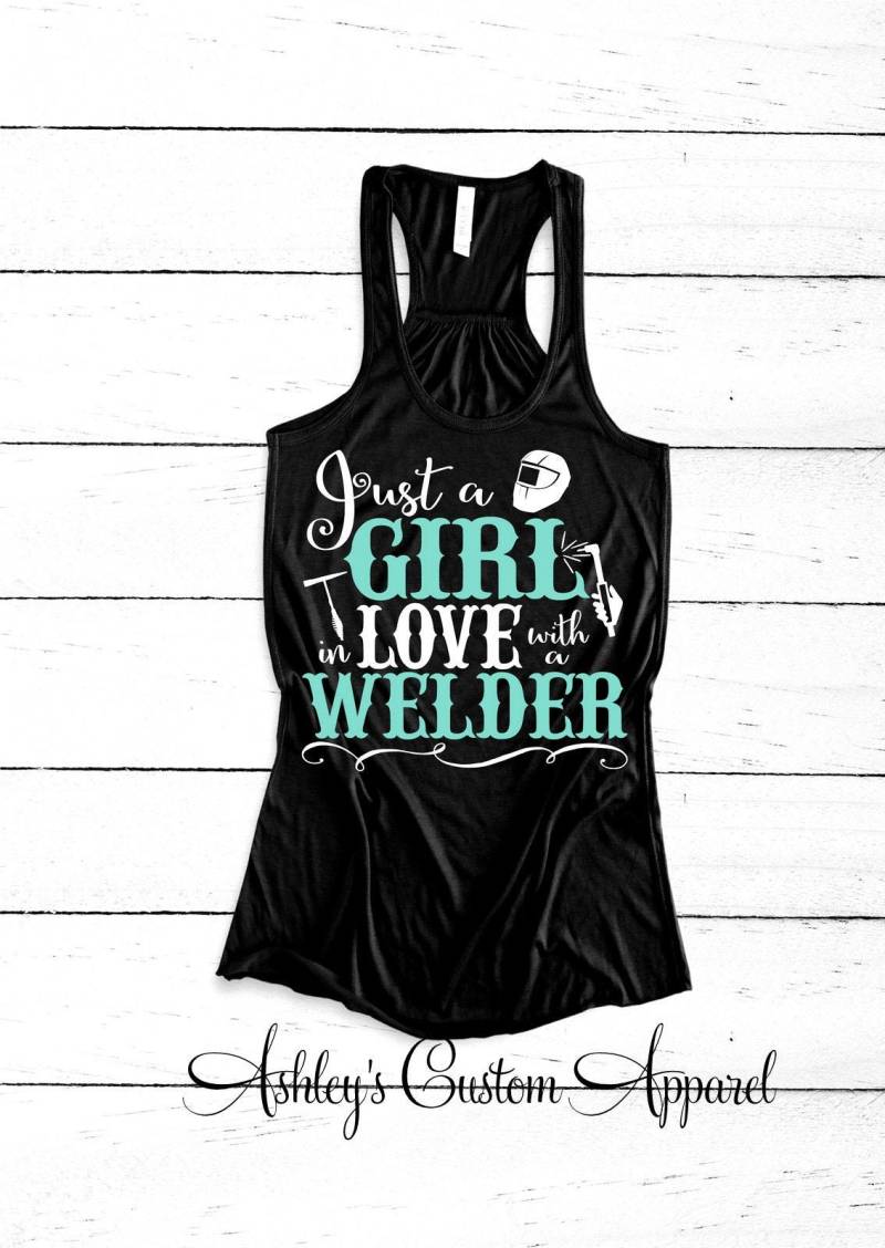 Schweißer Frau, Frau Tank Top, Hemden, Ölfeld Schweißer, Shirt, Ich Liebe Meine Stolze Custom von AshleysCustomApparel