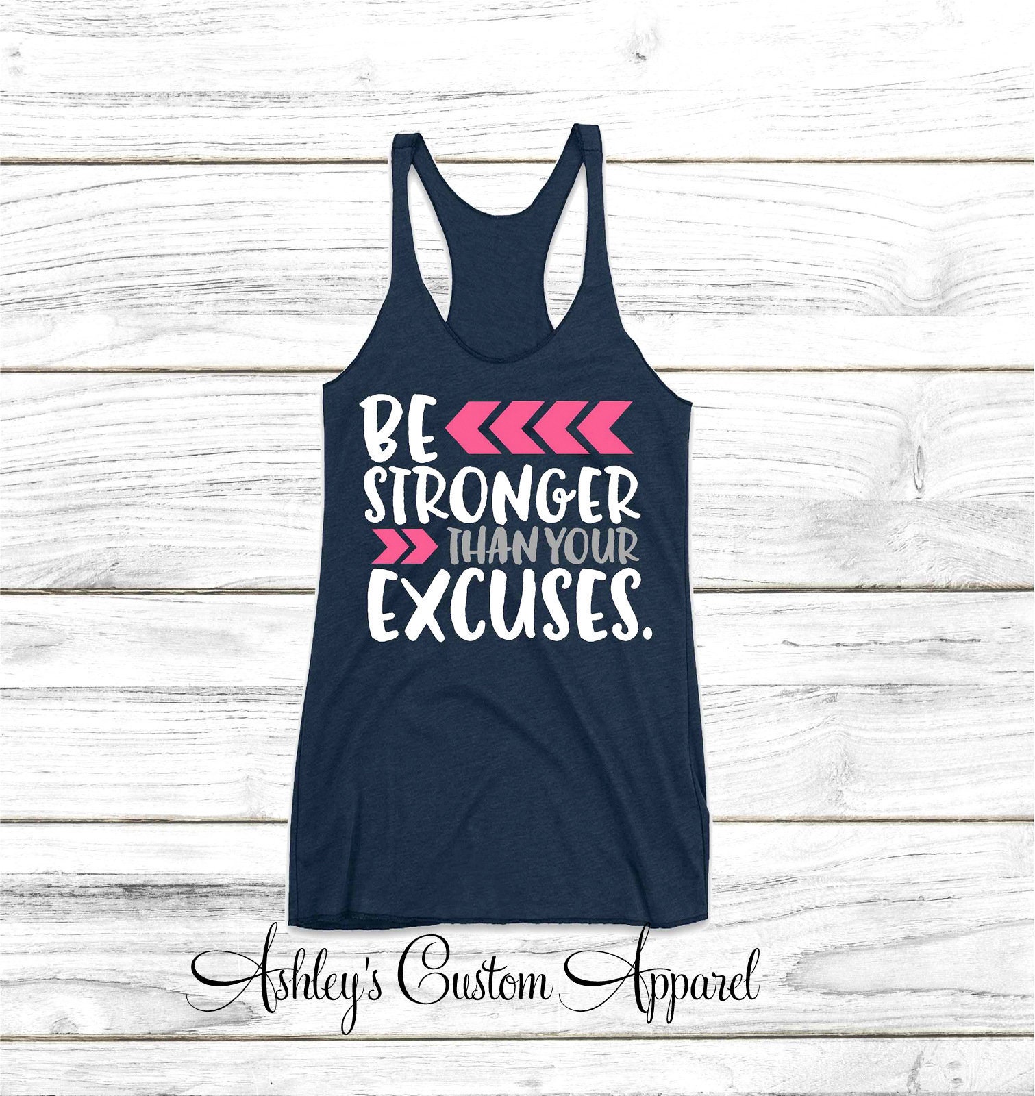 Sei Stärker Als Deine Ausreden, Damen Workout Tanktop, Inspirational Shirts, Motivations Gym Shirt, Keine Ausreden Work Out Tank Tops von AshleysCustomApparel