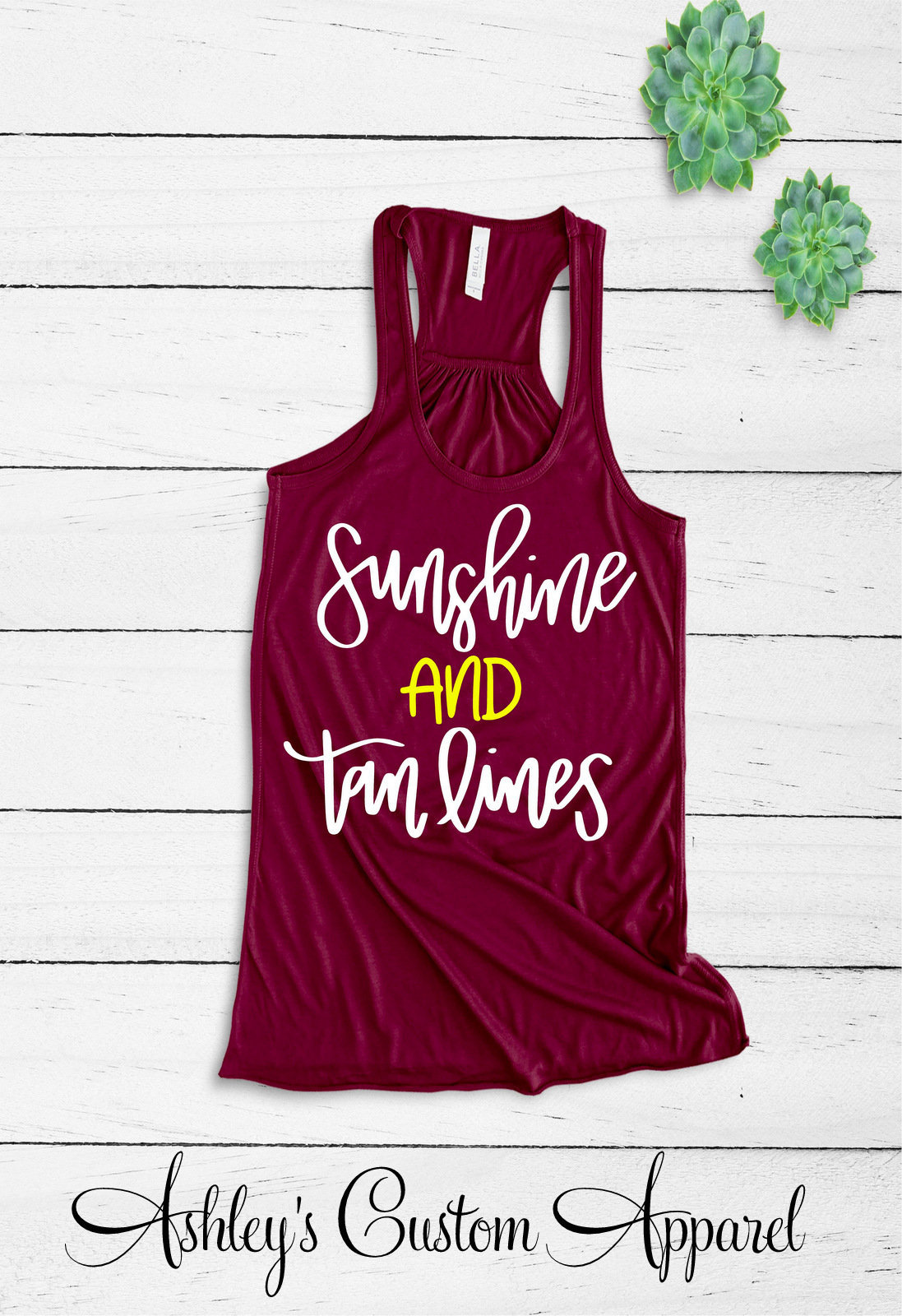 Sonnenschein Und Tan Linien Niedlichen Sommer Tank Tops Strand Vertuschung Passende Mädchen Reise Shirts Trendy Tag Trinken T-Shirt Cruise Tanks von AshleysCustomApparel