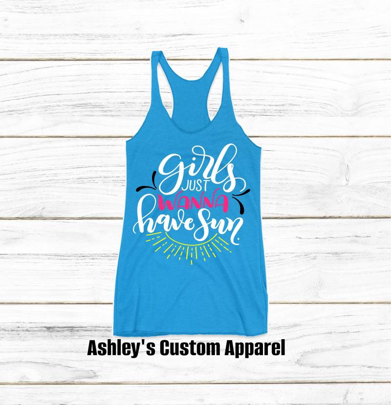 Tank Top Für Frauen Mädchen Haben Sonne, Sommer Strand Urlaub, Kreuzfahrt von AshleysCustomApparel