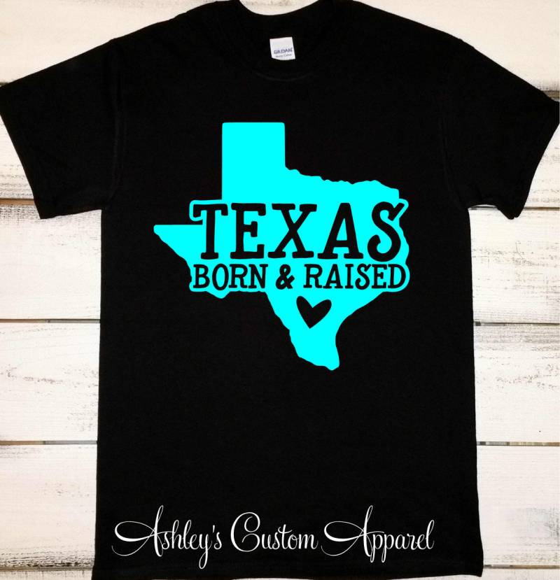 Texas Geboren Und Aufgewachsen, Hemd, Südliche Hemden, Gott Segne Texas, Dein Herz, Lone Star State, Damen Mädchen von AshleysCustomApparel