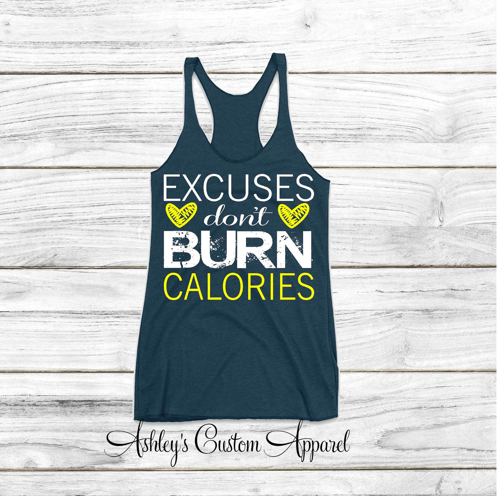 Training Tank-Top. Damen Fitness Burnout. Ausreden Verbrennen Keine Kalorien. Fitness-studio Motivation. Abnehmen. Frau Geschenk. Bekleidung. Süßes von AshleysCustomApparel