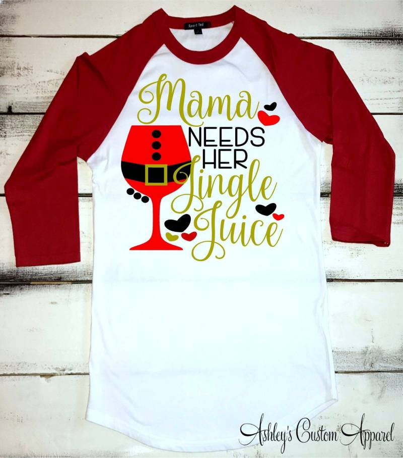 Weihnachts-Shirts Für Frauen, Klingel-Saft-Shirt, Mutter-Weihnachtshemd, Mama Braucht Ihren Klingel-Saft, Lustiges Weihnachtshemd von AshleysCustomApparel