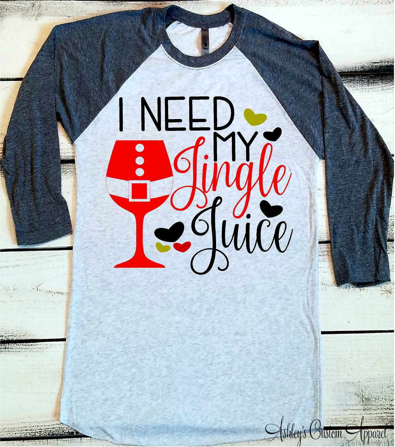 Weihnachts-Shirts Für Frauen, Lustiges Weihnachtshemd, Ich Brauche Meinen Klingel-Saft, Weihnachtstrinker-Hemd, Weihnachtsfeier-T-stück, Heiligabend von AshleysCustomApparel