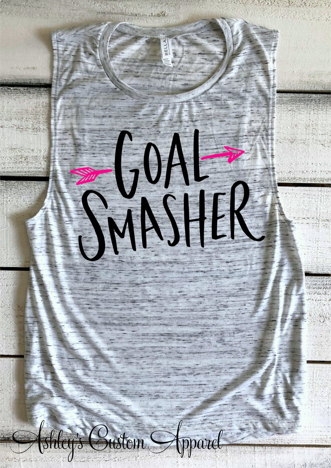 Workout Tanks Für Frauen Ziel Shirt Fitnessstudio Muskel Tank Tops Trendy Fitness Bekleidung Ziele Top Inspirierende Shirts Motivations T-Shirt von AshleysCustomApparel