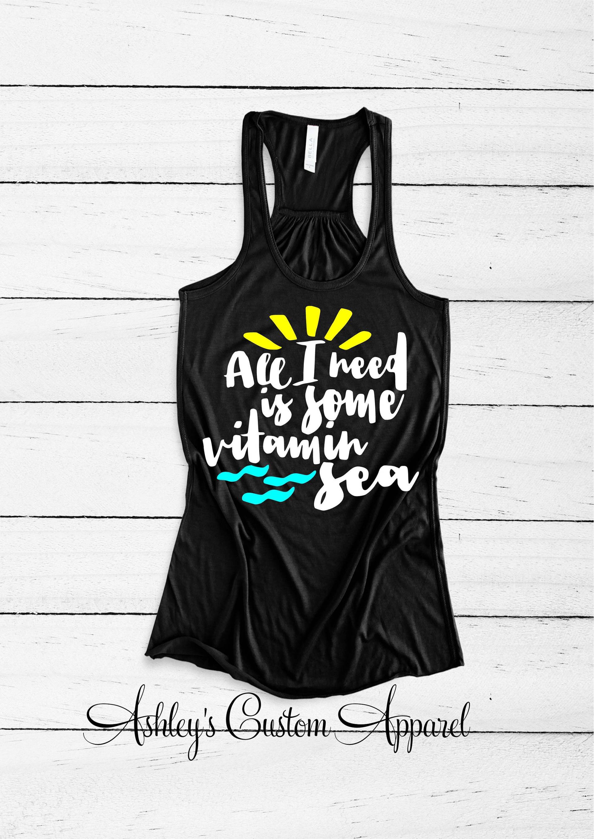 strand Tank Top, Sommer Tanks, See Shirts, Urlaubs Kreuzfahrt Vitamin Sea Tank, Bootfahren Fluss Spaß in Der Sonne, Party von AshleysCustomApparel