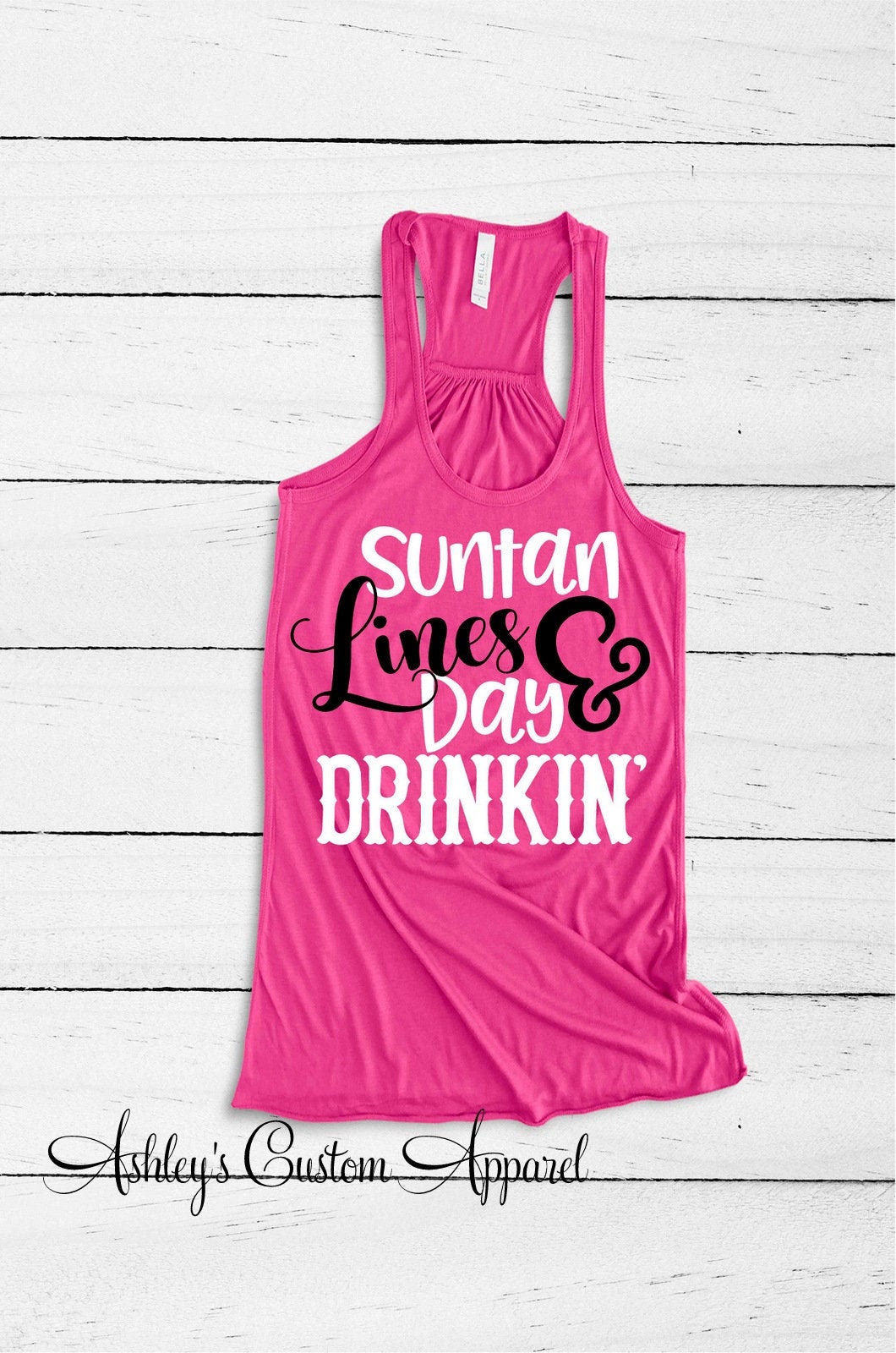 strand Urlaub Sun Tan Linien Und Tag Trink-Shirt Sommer Reise Tanks Kreuzfahrt Shirts See Fluss Top Badeanzug Vertuschen Lustiges Trinken von AshleysCustomApparel