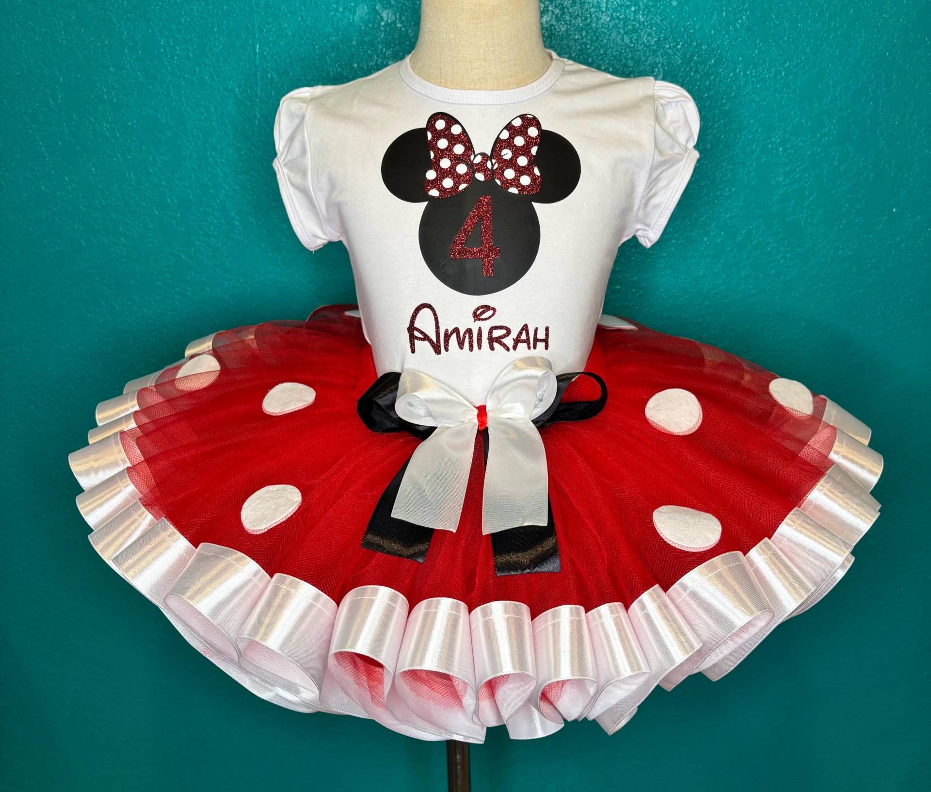 Minnie Maus Geburtstag Tutu Kleid in Rot von AshleysGemsShop