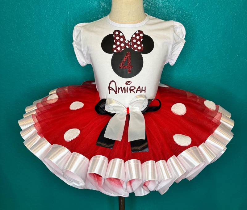 Minnie Maus Geburtstag Tutu Kleid in Rot von AshleysGemsShop
