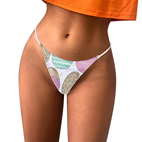 Ashleyzj Ostern Damen Shorts UnterwäSche Frauen Durchsichtige transparente für täglichen Urlaub lässig sexy Bedruckt Höschen Unterwäsche Damen Panty sexy Slip Kette Damenhose Thong sexy höschen von Ashleyzj