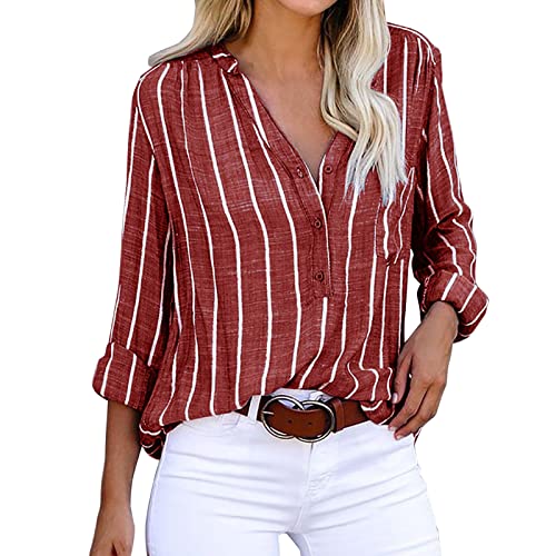 Damen Hemdbluse UV Schutz Langarmshirt Damen Schnell Trocknende Sport Shirts Wandershirt Safari Casual Button Up Tops Strandurlaub Elegant Bluse Langarm Funktionshemd Wanderhemd Safari Reisen Golf von Ashleyzj