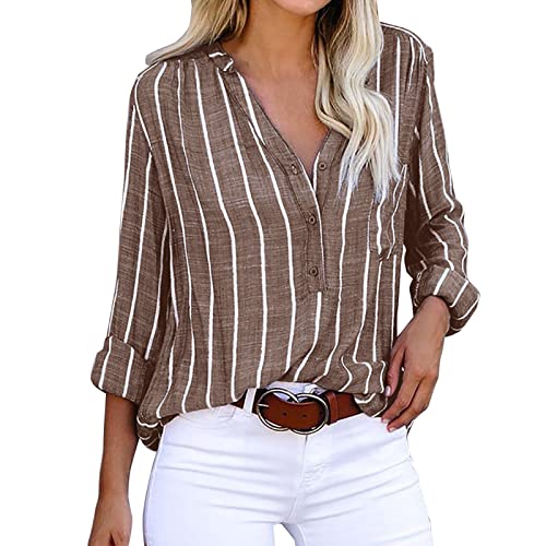 Damen Hemdbluse UV Schutz Langarmshirt Damen Schnell Trocknende Sport Shirts Wandershirt Safari Casual Button Up Tops Strandurlaub Elegant Bluse Langarm Funktionshemd Wanderhemd Safari Reisen Golf von Ashleyzj