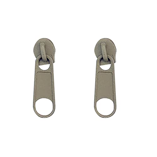 Ohrringe Silber 925 Ohrringe Damen Farbe Reißverschluss Schnalle Ohrstecker Persönlichkeit Ohrclip Reißverschluss Ohrstecker Schillernde Ohrringe Mädchen (Khaki, One Size) von Ashleyzj